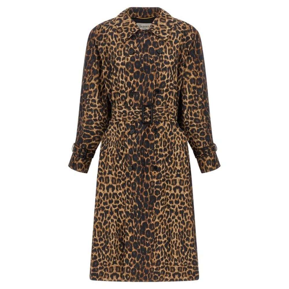 Saint Laurent Women Double-Breasted Trench Coat